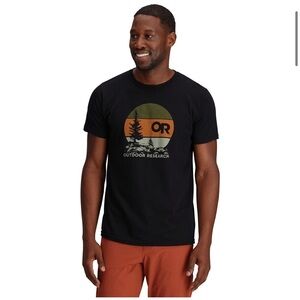 Outdoor Research Sunset Logo Men's Black Graphic T-Shirt Size S